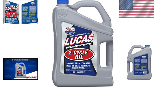 1 Gallon Smokeless Semi-Synthetic 2-Cycle Oil for Enhanced Snowmobile Efficiency