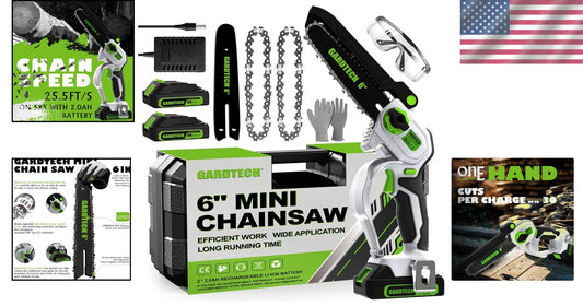 Cordless Mini Chainsaw 6 Inch - Lightweight Electric Tool for Pruning & Trimming