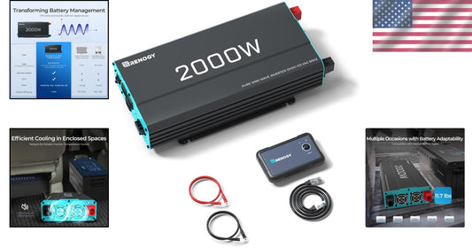 Powerful 2000W DC to AC Converter for Off-Grid Solar – USB & Remote Control