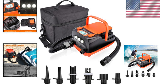 Portable 12V Electric Air Pump with Digital Display for Quick Inflation