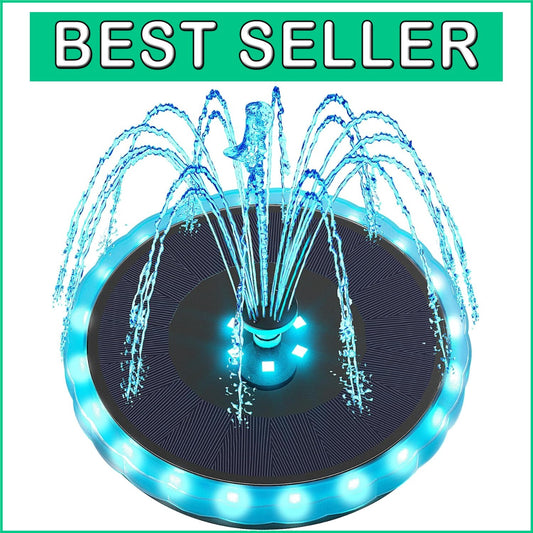 Elegant Solar Fountain Pump for Bird Bath - Matte Panel, 4W Power, Color Effects