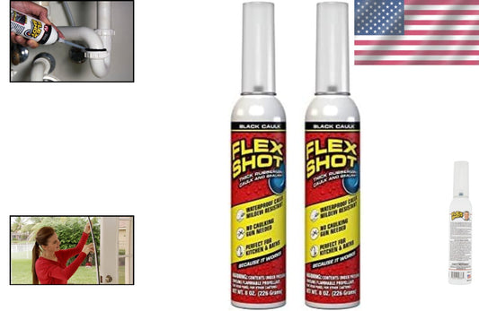 Flexible 8 oz Black Sealant - UV Resistant & Easy Application Extension Tube