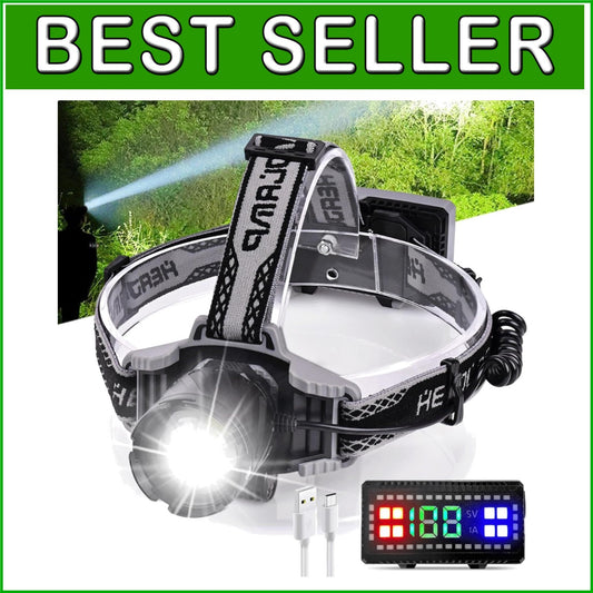 Bright 4000 Lumen Zoomable Headlamp with 5000mAh Battery - Outdoor Essential