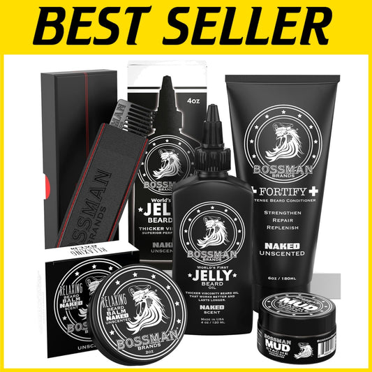Ultimate Beard Grooming Set with Intense Conditioner & MUDstache Wax - 13 Fl Oz