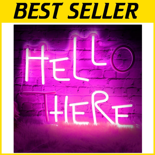Durable Soft Neon Hello There Sign - Ideal Gift for Friends and Colleagues