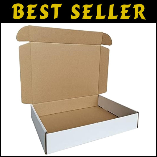Durable Corrugated Cardboard Mailers - 150 Pack, 11.125x8.625x2'' White