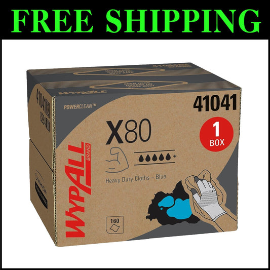 Power Clean X80 160-Count Heavy Duty Wipes - Effective for Oil and Grime Removal