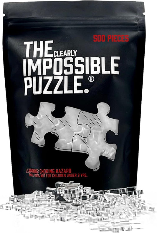 Clearly Impossible 500 Piece Acrylic Jigsaw Puzzle for Adults - Modern Challenge