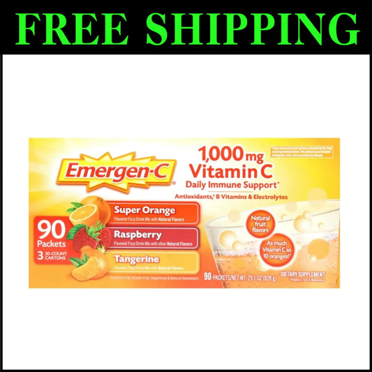 Refreshing Tangerine Drink Mix with 1000mg Vitamin C & B Vitamins - 90 Servings
