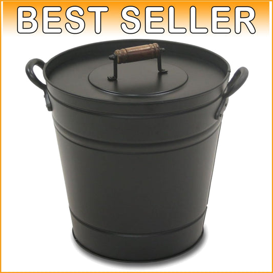 Premium Insulated Ash Container with Lid and Handles - Prevent Home Fires