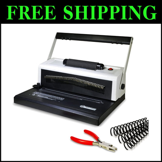 S25A Coil Binding System - 20 Sheets, Electric Inserter & FREE Coils Included