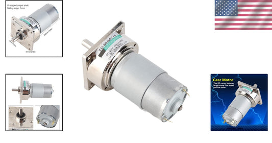 Durable Metal 24V DC Gear Motor 35W – Adjustable Speed and Direction, 500 RPM