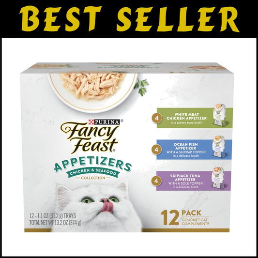 Handcrafted Grain-Free Wet Cat Food Appetizers - 24 Trays 1.1 oz, All Flavors