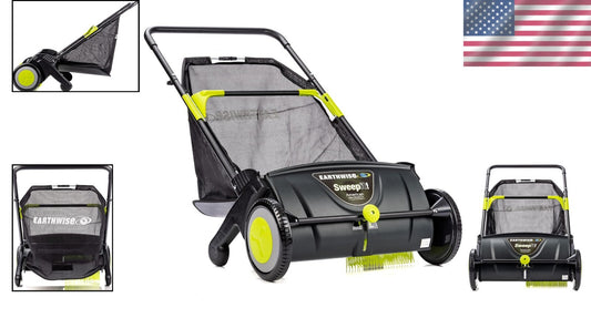Earthwise 21” Leaf & Grass Manual Lawn Sweeper – Ultra Lightweight Solution