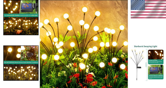 10 Pack Solar Garden Lights – Waterproof 80LED's for Romantic Outdoor Decor