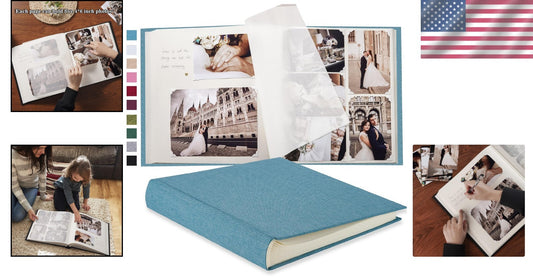 Elegant 100-Page DIY Photo Album for Weddings, Anniversaries & Family Memories