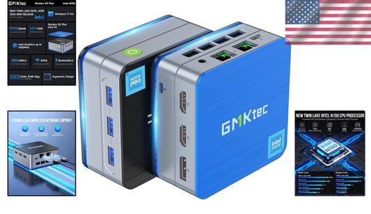 Energy Efficient Mini PC with Intel N150, 4K Visuals & Fast WiFi 6 Connectivity