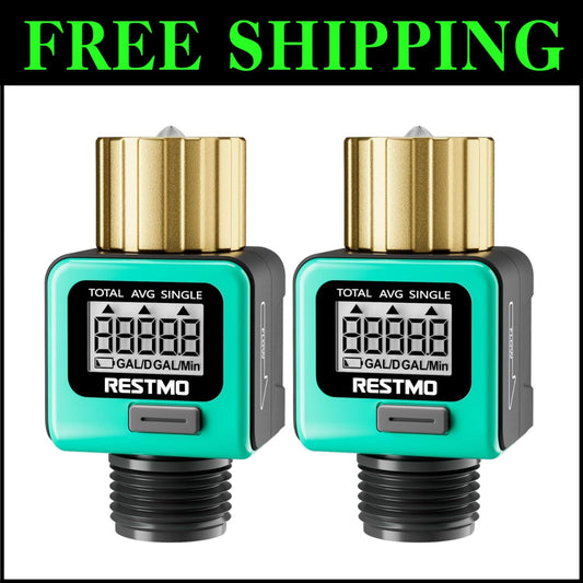 Durable Brass Water Flow Meter - 4 Modes for Accurate Garden Watering