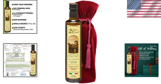 Dec 2023 Premium Extra Virgin Olive Oil - Organic, Small Batch from Sicily Gift