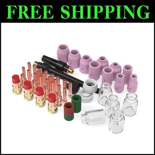 68-Piece TIG Welding Torch Accessory Kit for WP-17/18/26 - Durable & Lightweight