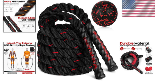 Unleash Your Potential: 3lb to 5lb Weighted Jump Rope for Full Body Conditioning