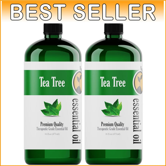 2 Pack 16oz Tea Tree Essential Oil - Therapeutic Grade for Home Aromatherapy