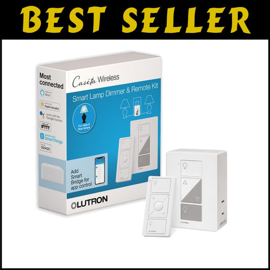 Caseta Smart Lamp Dimmer 3-Way Kit with Pico Remote for Dimmable LED Lights