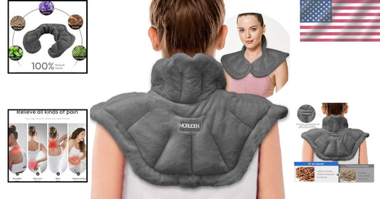 All-Natural Microwavable Heating Pad for Neck & Shoulders - Stress Relief Aid