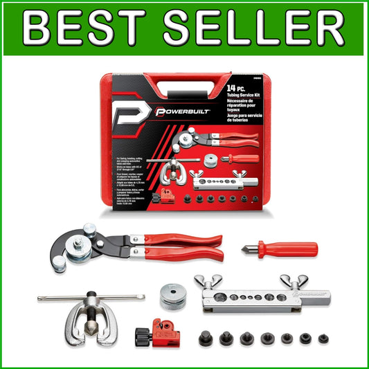 14-Piece Master Tubing Service Kit for Cutting, Bending & Flaring Metal Tubes