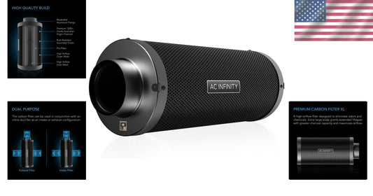 Extra-Large 6" Odor Scrubber Carbon Filter with Pre-Filter for Grow Tents