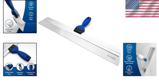 Versatile 24" Stainless Steel Spackle Tool - Ideal for Drywall Applications