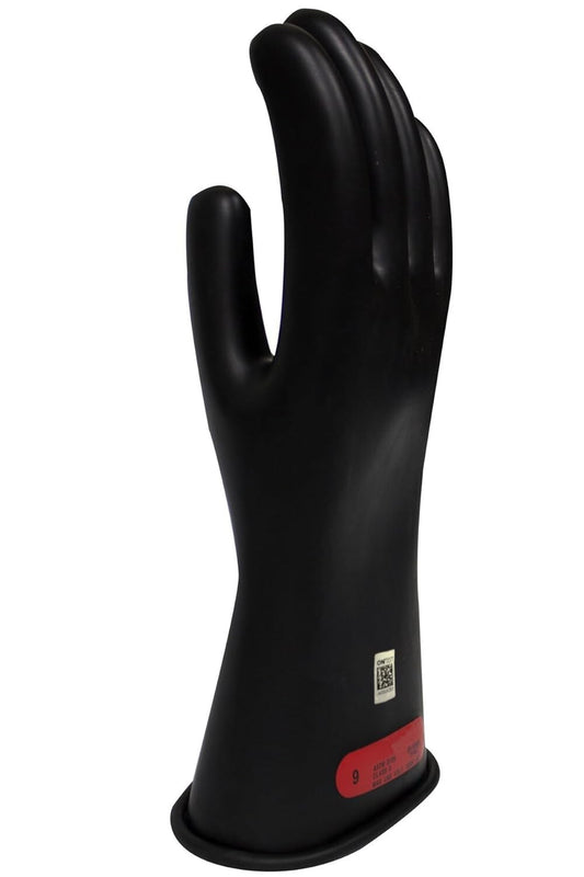 Flexible Black Rubber Voltage Insulating Gloves - Arc Flash Compliance Guarantee