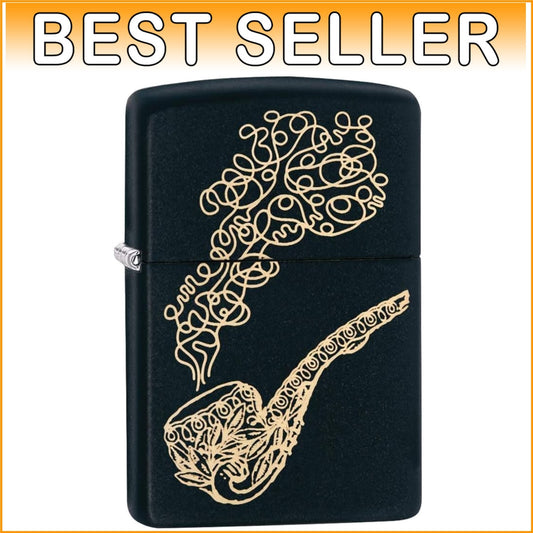 Premium Black Matte Pocket Lighter: Vintage Design for the Modern Pipe Smoker