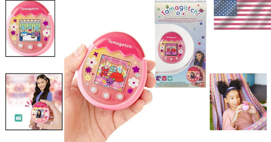Tamagotchi Pix Floral Interactive Pet: 100 Friends & Playdate Fun Awaits!