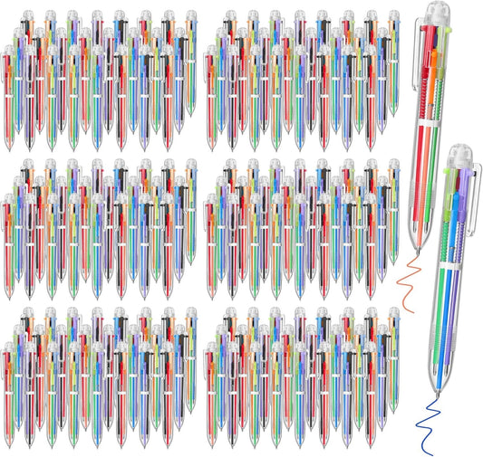 Smooth Writing 6-in-1 Multicolor Ballpoint Pens - 144 Pieces for Home & Office