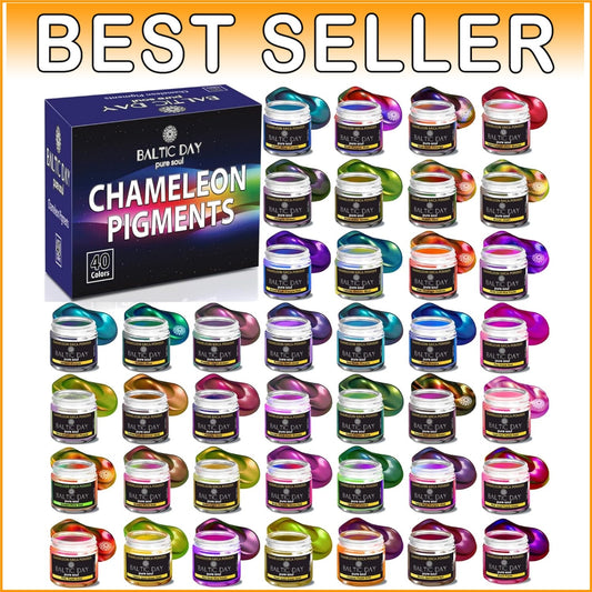 Artisan-Quality 40 Color Mica Powder Set for Stunning Holographic Finishes