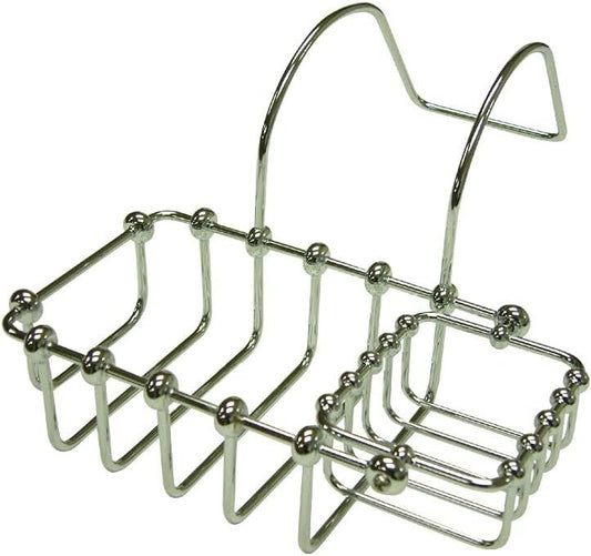 Vintage Chrome 7-Inch Swivel Soap & Sponge Holder for Elegant Bathrooms