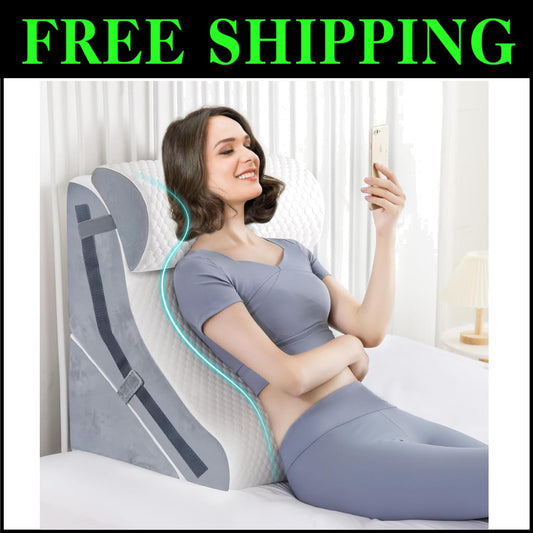 Ergonomic 3-Piece Wedge Pillow Set – Ideal for Sleep, Recovery & Relaxation