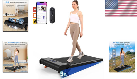 Lightweight Under Desk Treadmill with Advanced Shock Absorption - 265 lbs Max