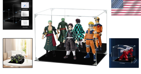 Elegant Dustproof Acrylic Action Figure Display Box – 40x30x30cm Collection Case
