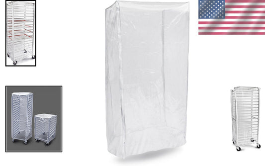 Clear PVC Commercial-Grade Sheet Pan Rack Cover - 20-Tier, 28x23x61 Inches