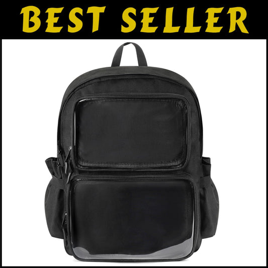 Fashionable Ita Bag Backpack with Clear Pin Insert - Ideal for Comic Con & More