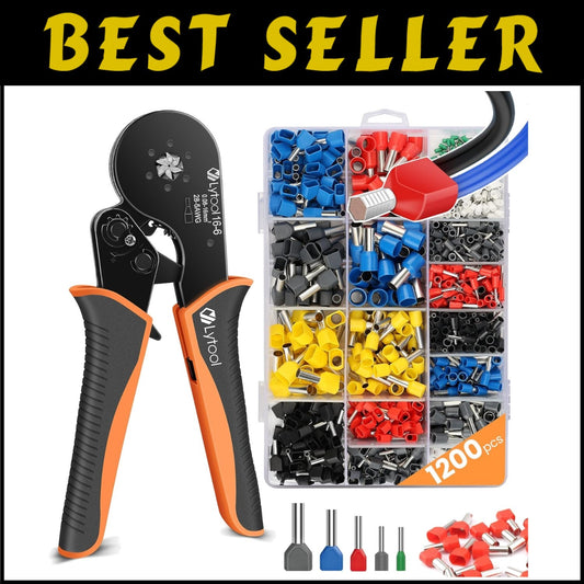 Precision Wire Ferrule Crimping Tool Kit - 1200 PCS Ferrule Connectors Included