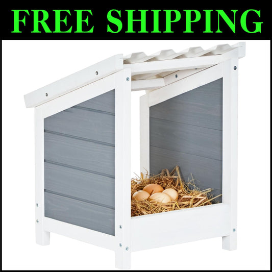Weather-Resistant Chicken Nesting Box with Easy Installation - Modern Design