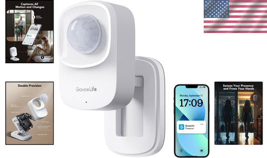 Customizable Smart Motion Sensor with Zone Positioning & Energy-Saving Features