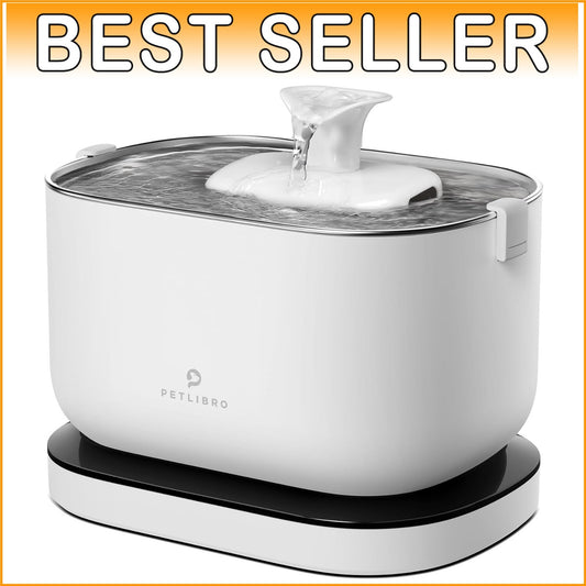 Stylish Rechargeable Wireless Fountain for Cats - 2.5L Stainless Steel Bowl