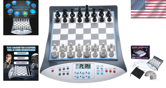 Talking Chess Master: AI Electronic Chess Set with Voice Tutor & Magnetic Pieces