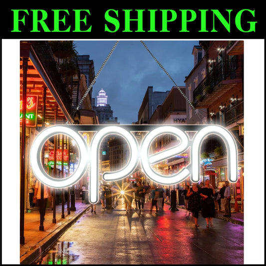 16x6 Energy-Saving LED Open Sign with Double-Sided Open/Closed Display