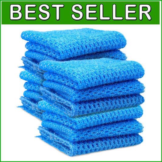Eco-Friendly Non-Abrasive Dish Scrubbers - 12 Reusable Kitchen Pads