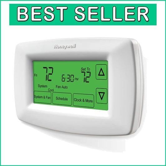 Easy to Install 7-Day Programmable Thermostat with Backlit Touchscreen Display